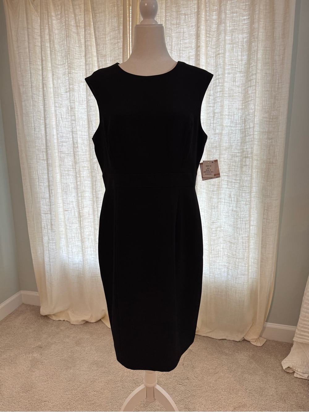 NEW Kasper Black Shift Dress Size 12